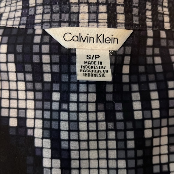 Calvin Klein Belted Shirt Dress S/M sleeveless, 2 front and 2 side pocket - Picture 7 of 8